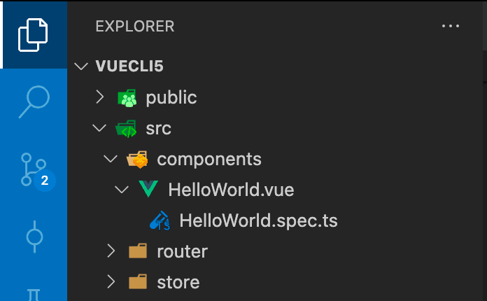 Nesting test files under the main file in Project View of Visual Studio Code and Jetbrains IDEs